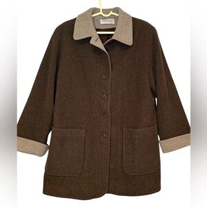 Elegant Brown Pea Coat